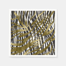 Black & Gold Zebra Print Safari Chic Glamour