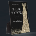 Black Golden Dress Brautparty Begrüßungsempfang Fotoplatte<br><div class="desc">Black Golden Dress Brautparty Welcome Intrance Plakette Sign Siehe Matching Kollektion in Niche und Nest Store Vielen Dank</div>