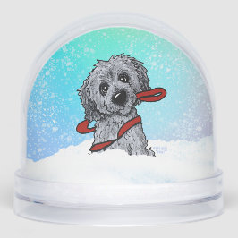 Black Goldendoodle DoodleMoji  Schneekugeln