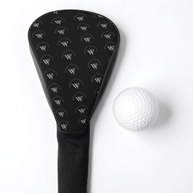 Black Golf Head Cover mit Monogram Pattern Headcover (Von Creator hochgeladen)