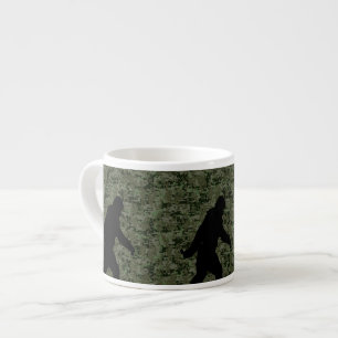 Black Gone Squatchin Woodland Digital Camouflage Espressotasse