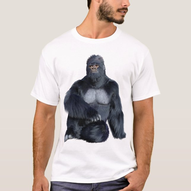 Black Gorilla Ape T-Shirt (Vorderseite)