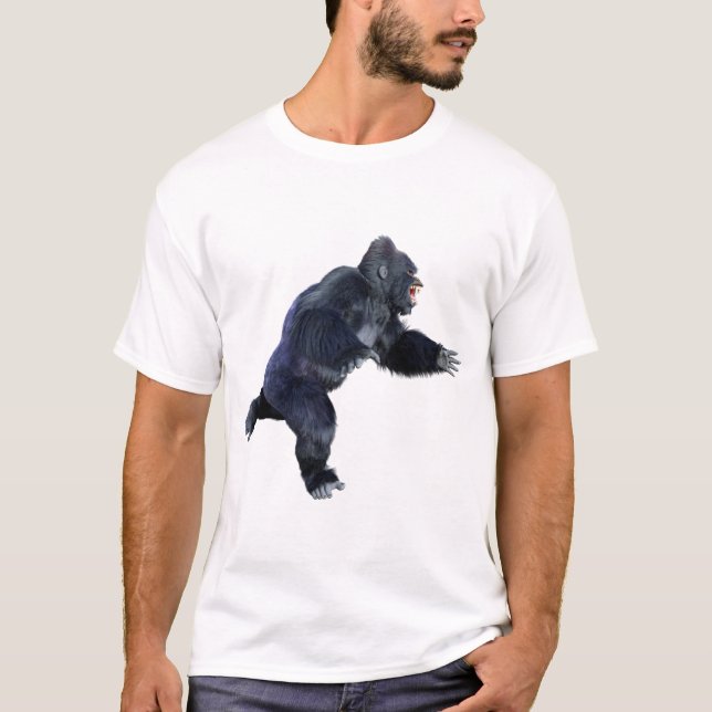 Black Gorilla Ape T-Shirt (Vorderseite)