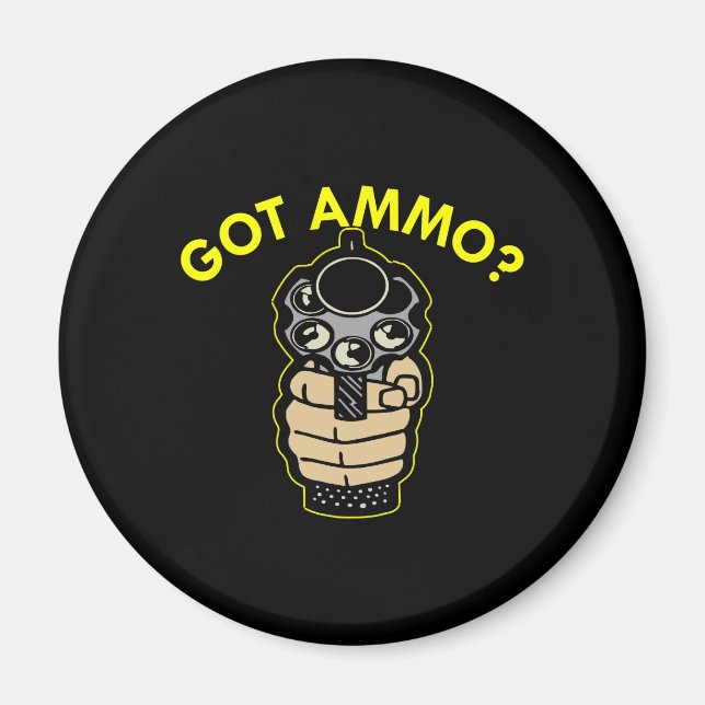 Black Got Ammo Pistol Magnet (Vorne)