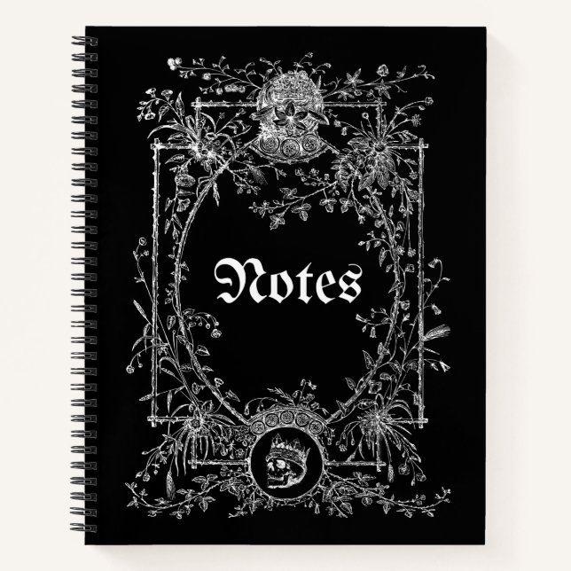 Black Goth Notebook Notizbuch (Vorderseite)