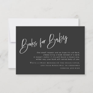 Black Gothic Baby Shower Books für Babykarte