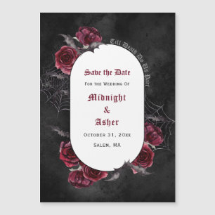 Black Gothic bis Tod machen uns Save the Date Teil Magneteinladung