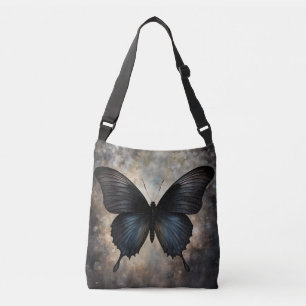 Black Gothic Butterfly Tragetaschen Mit Langen Trägern