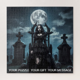 Black Gothic Dark Graveyard Girl