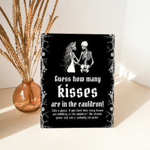 Black Gothic Halloween Guess Wie viele Kisses Game Sockelschild