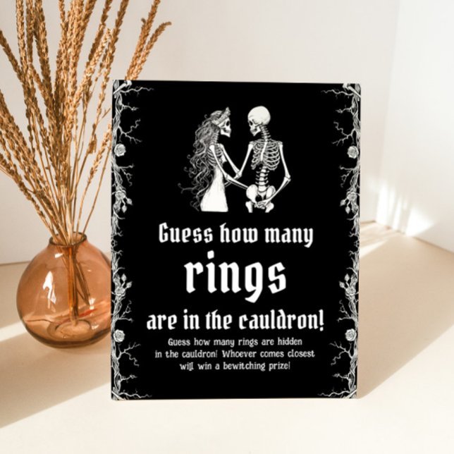 Black Gothic Halloween Guess Wie viele Rings Game Sockelschild (Von Creator hochgeladen)