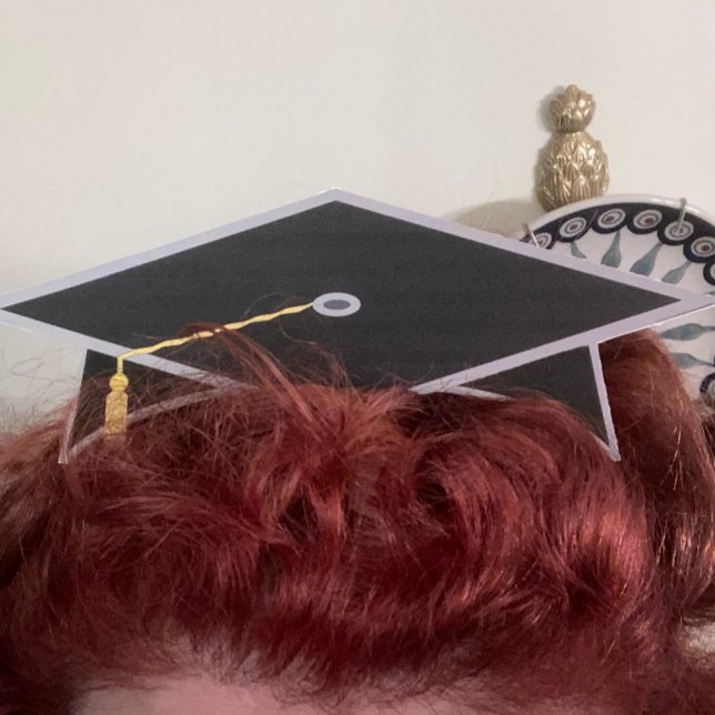 Black Graduate Cap Graduate Party Hat Card Karte (Von Creator hochgeladen)