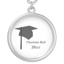 Black Graduation Cap Black Tassel, Year Necklace