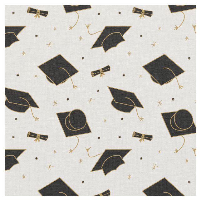 Black Graduation Cap Toss Stoff (Nahaufnahme)