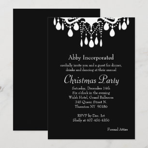 Black Grand Ballroom Weihnachts-Party Einladung