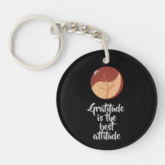Black Gratitude Acrylic Keychain Schlüsselanhänger