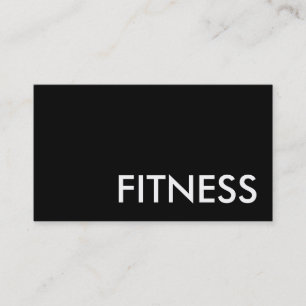 Black Gray Beruflich Fitness Business Card Visitenkarte