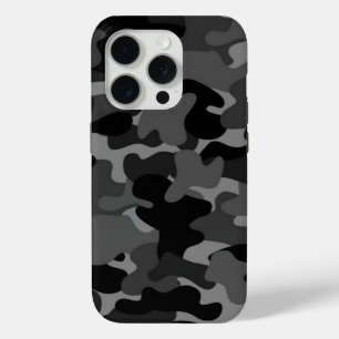Black Gray Camouflage Case-Mate iPhone Hülle