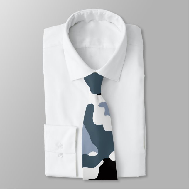 Black & Gray Camouflage Neck Tie Krawatte (Gebunden)