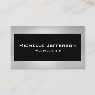Black Gray Creative Manager Business Card Visitenkarte