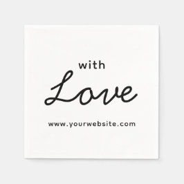Black Gray Elegante Business mit Liebe Napkins Serviette