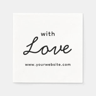 Black Gray Elegante Business mit Liebe Napkins Serviette