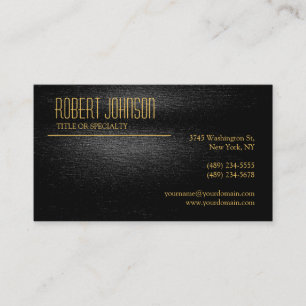 Black Gray Gold Business Card Visitenkarte