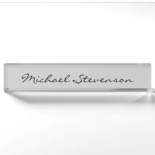 Black Gray Modern Business Desk Name Plate Namensplakette