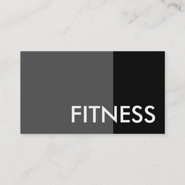 Black Gray Moderne Beruflich Sport Business Card Visitenkarte (Vorderseite)