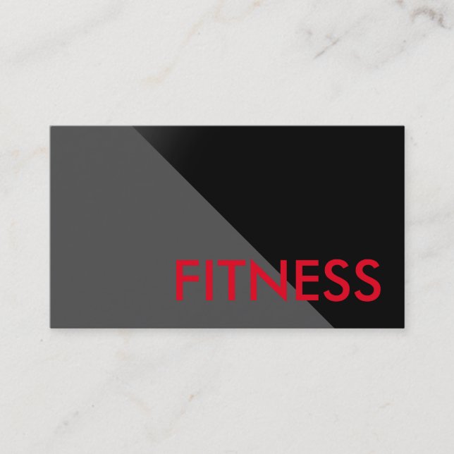 Black Gray Moderne Beruflich Sport Business Card Visitenkarte (Vorderseite)