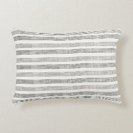 Black Gray Moderner Minimalistisch Stripe Boho Dekokissen