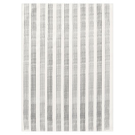 Black Gray Moderner Minimalistisch Stripe Boho Tischdecke