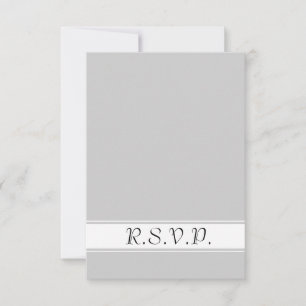 Black Gray Mustaches RSVP Karte