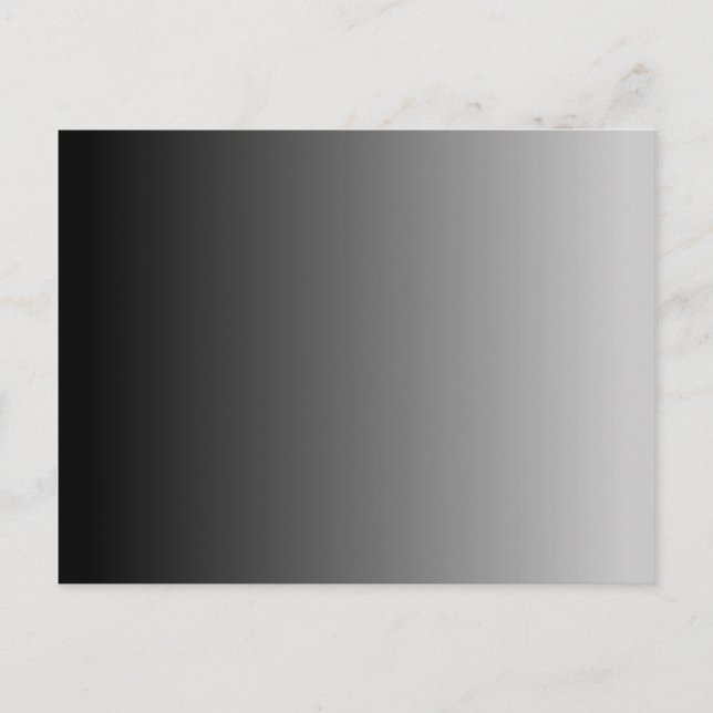 Black Gray Ombre Blank Postkarte (Vorderseite)