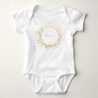 Black Gray Ombre Gold Confetti Dots Personalisiert