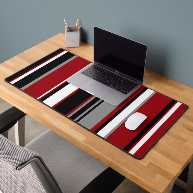 Black, Gray Red and White Stripes (Bureau 2)