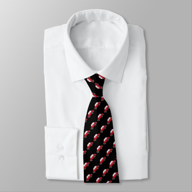 Black Gray Red Car Salesman Auto Vehicle Krawatte (Gebunden)