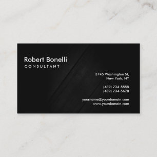 Black Gray Schlicht Moderne Consultant Business Ca Visitenkarte