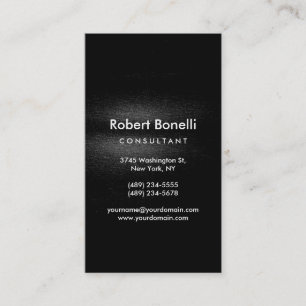Black Gray Schlicht Moderne Consultant Business Ca Visitenkarte
