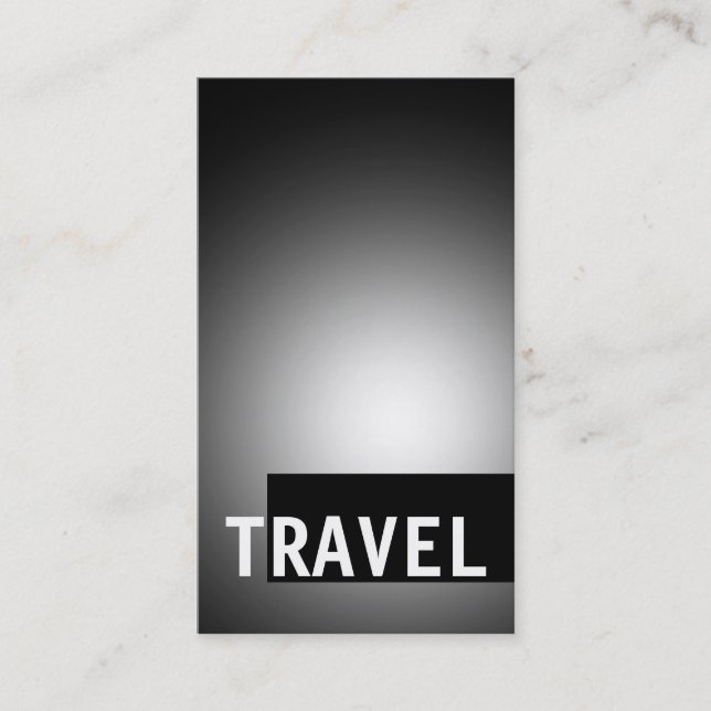 Black Gray Travel Agent Business Card Visitenkarte (Vorderseite)
