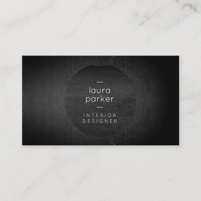Black Gray Tutor Spritzer Chalkboard Tutor Visitenkarte (Vorderseite)