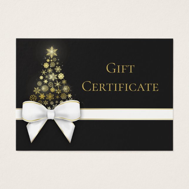 Black Gray Weihnachtsbaum Snowflakes Bow Geschenkk (Vorderseite)