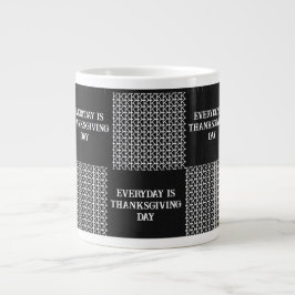 Black Gray White Everyday ist Erntedank Day 20oz Jumbo-Tasse