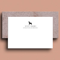 Black Great Dane Dog Walker Elegantes Monogramm