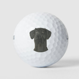Black Great Dane Golfball