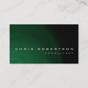 Black Green Abstrakt Consultant Business Card Visitenkarte