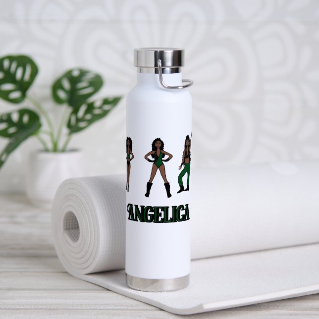Black Green Dancer #1 Trinkflasche (Yoga (gedreht))