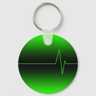 Black Green EKG Schlüsselanhänger