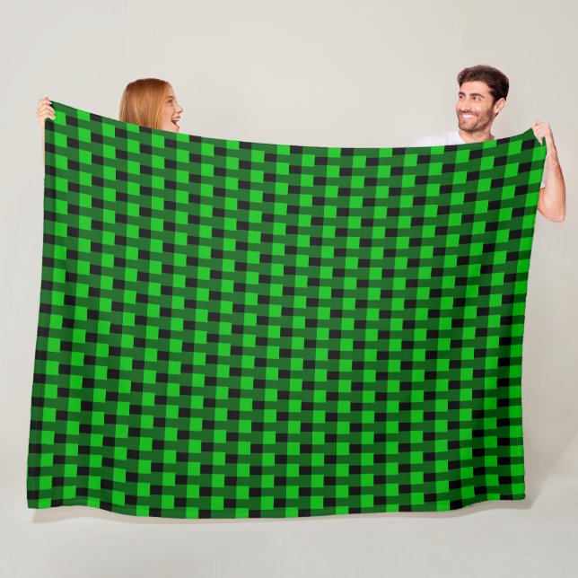 Black Green Karo Fleece Blanket - Modern (Beispiel)