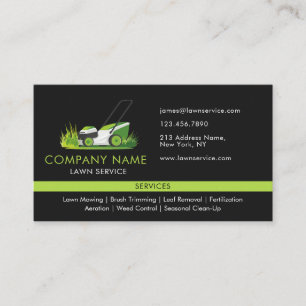 Black Green Lawn Care Landscaping Professional Visitenkarte